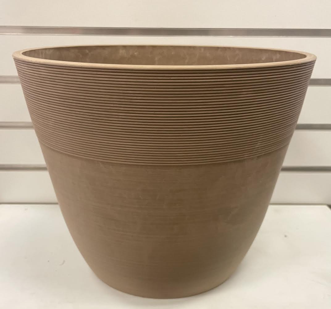 Arcadia Etched pot 14'x11' taupe