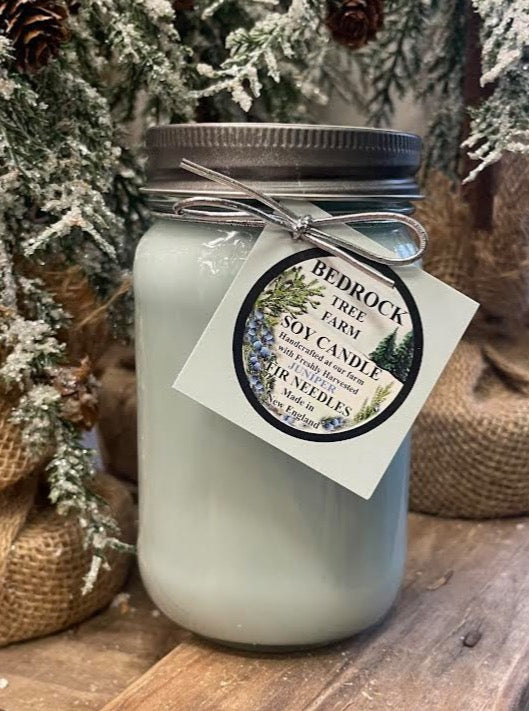 Mason jar soy candle Juniper 16oz