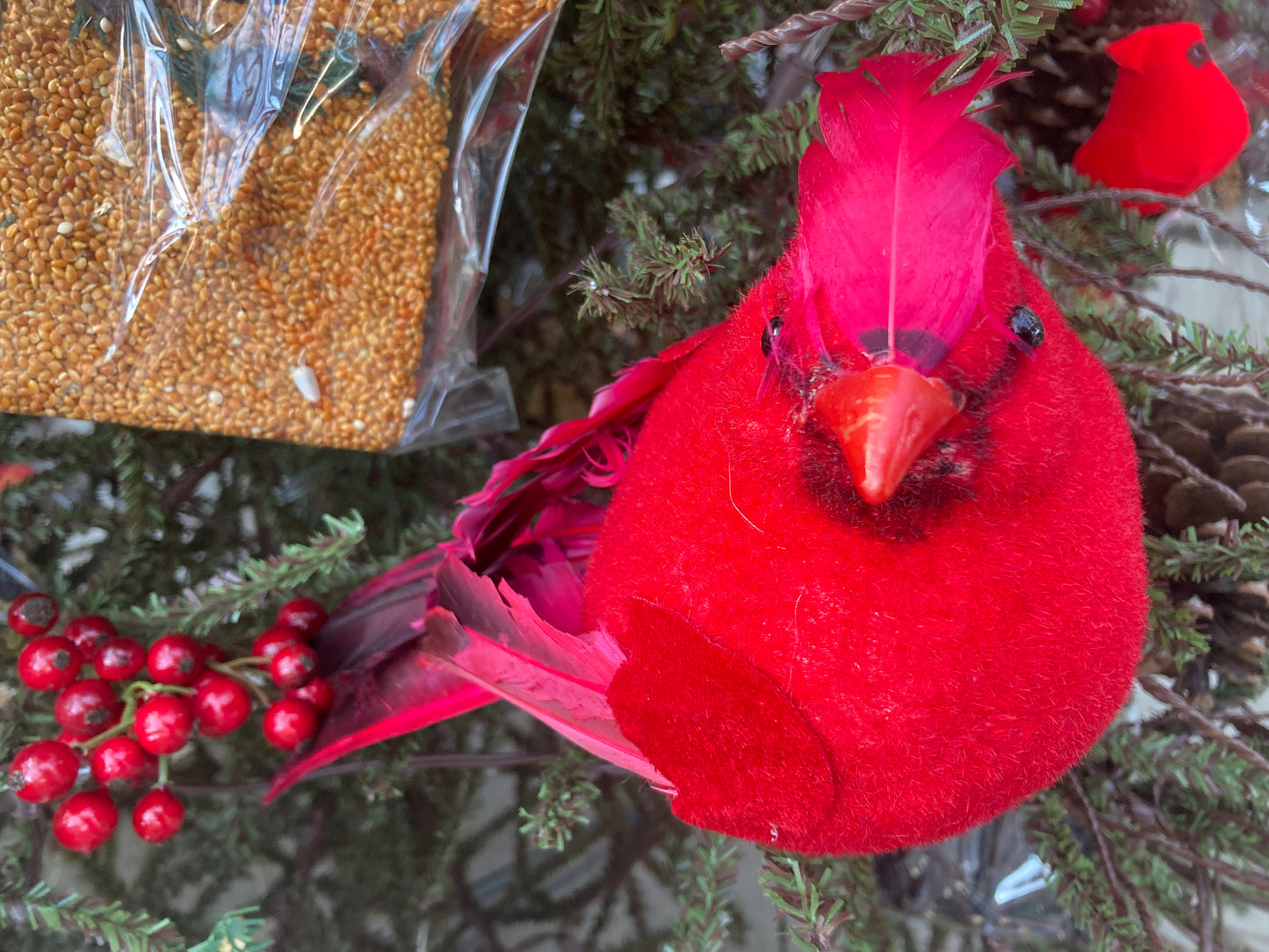 9' Holiday Cardinal w/clip