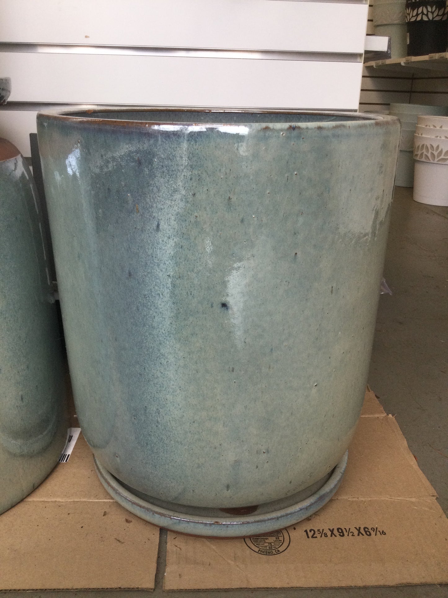 Footed planter Green 14'