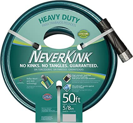 50ft neverkink heavy duty hose 5/8'