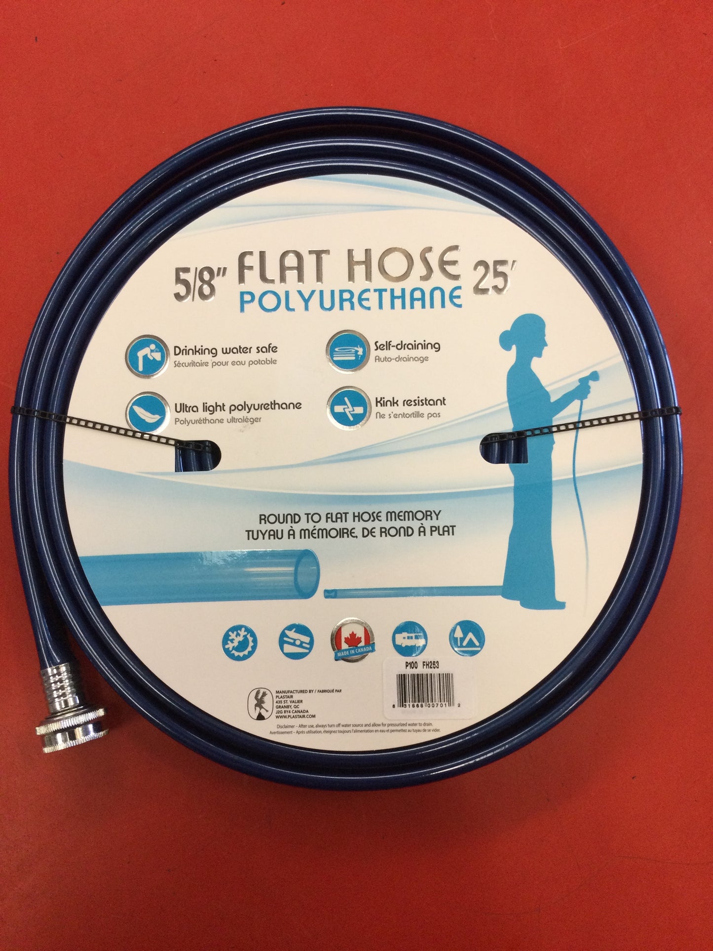 flat hose 25ft blue