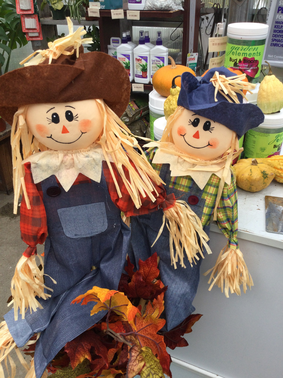 Scarecrow on stick 48'