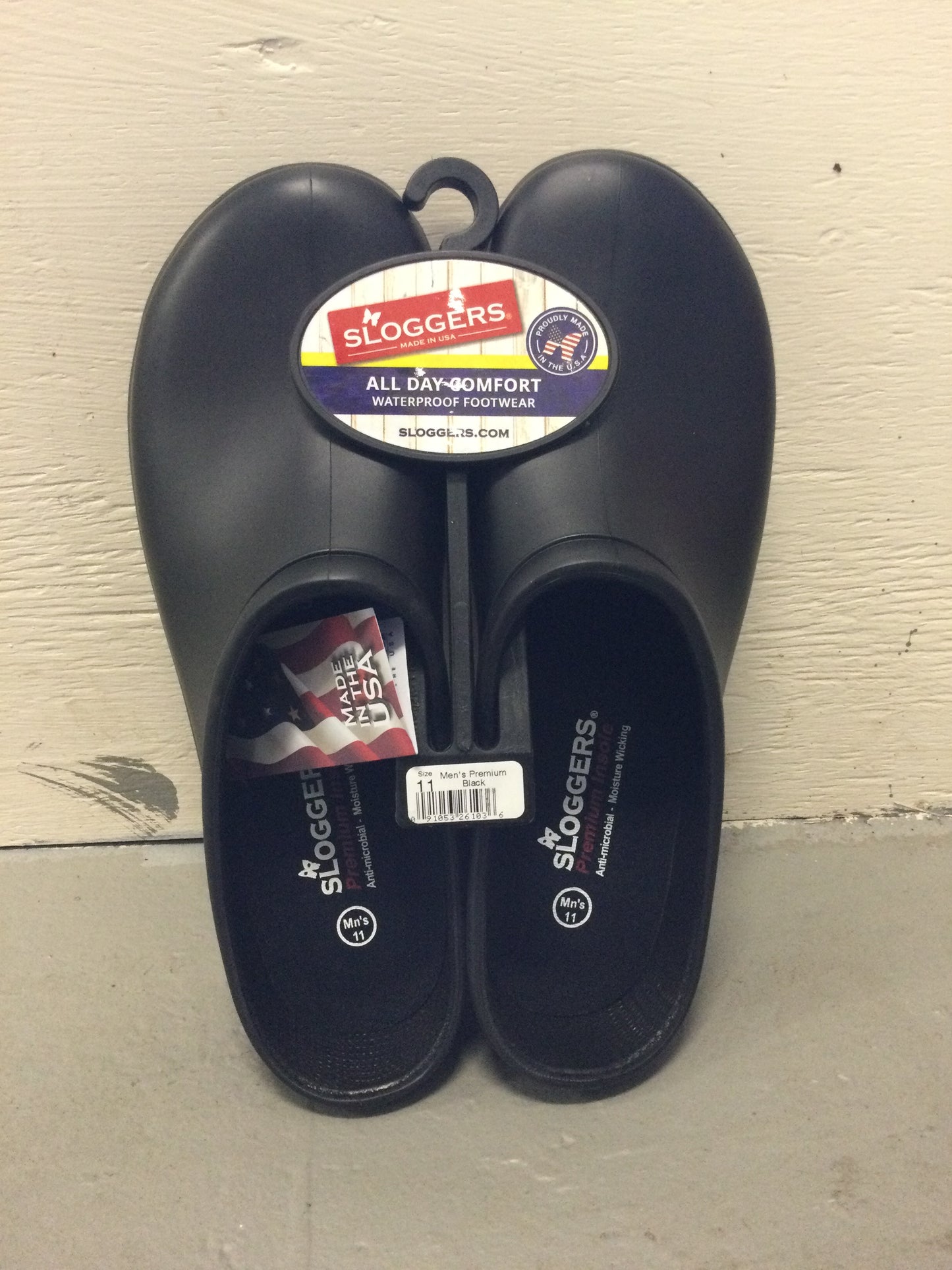 sloggers men clog blk sz11