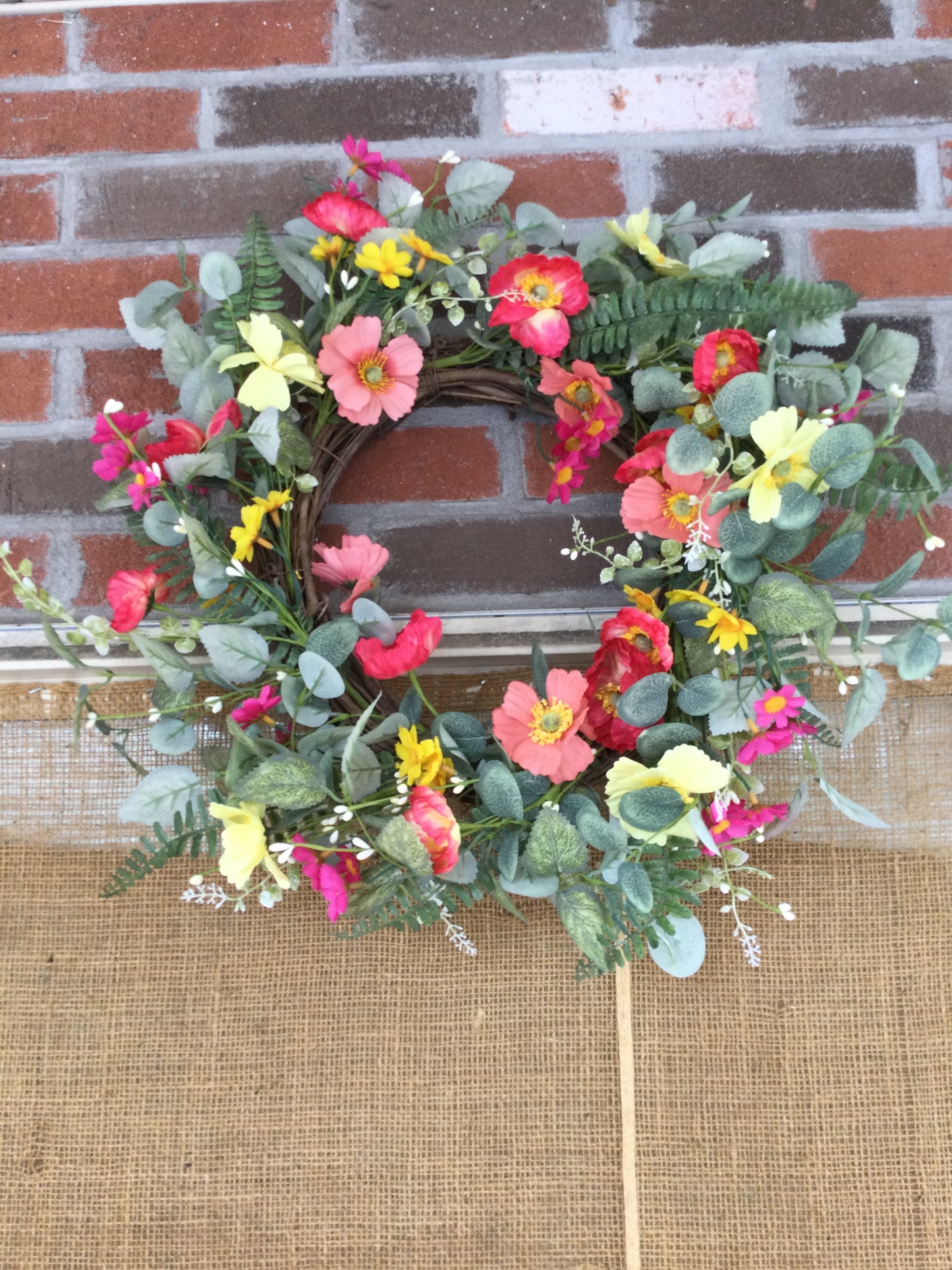 22" flower wreath