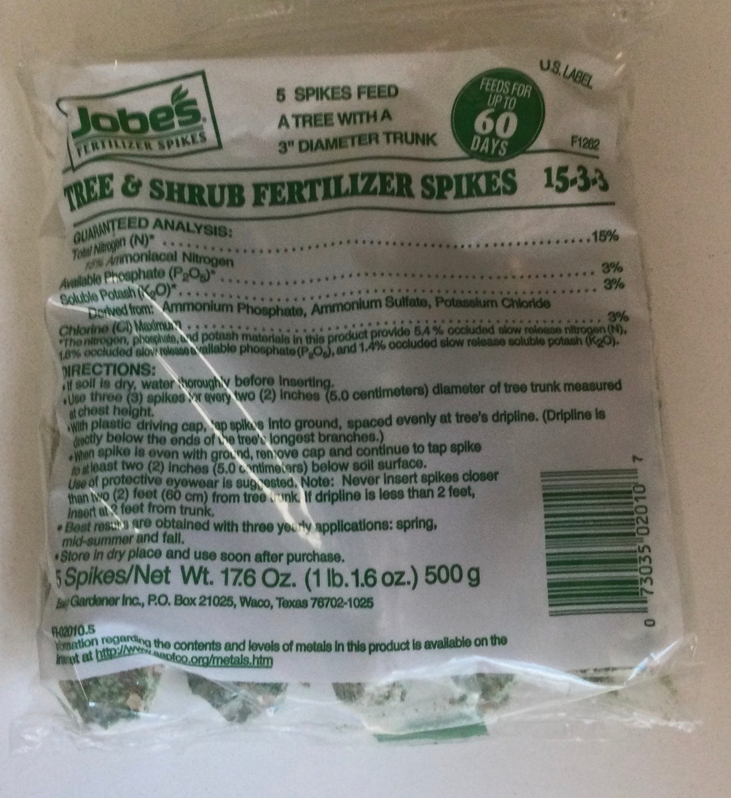 Tree & Shrub Fert Stake 5pk