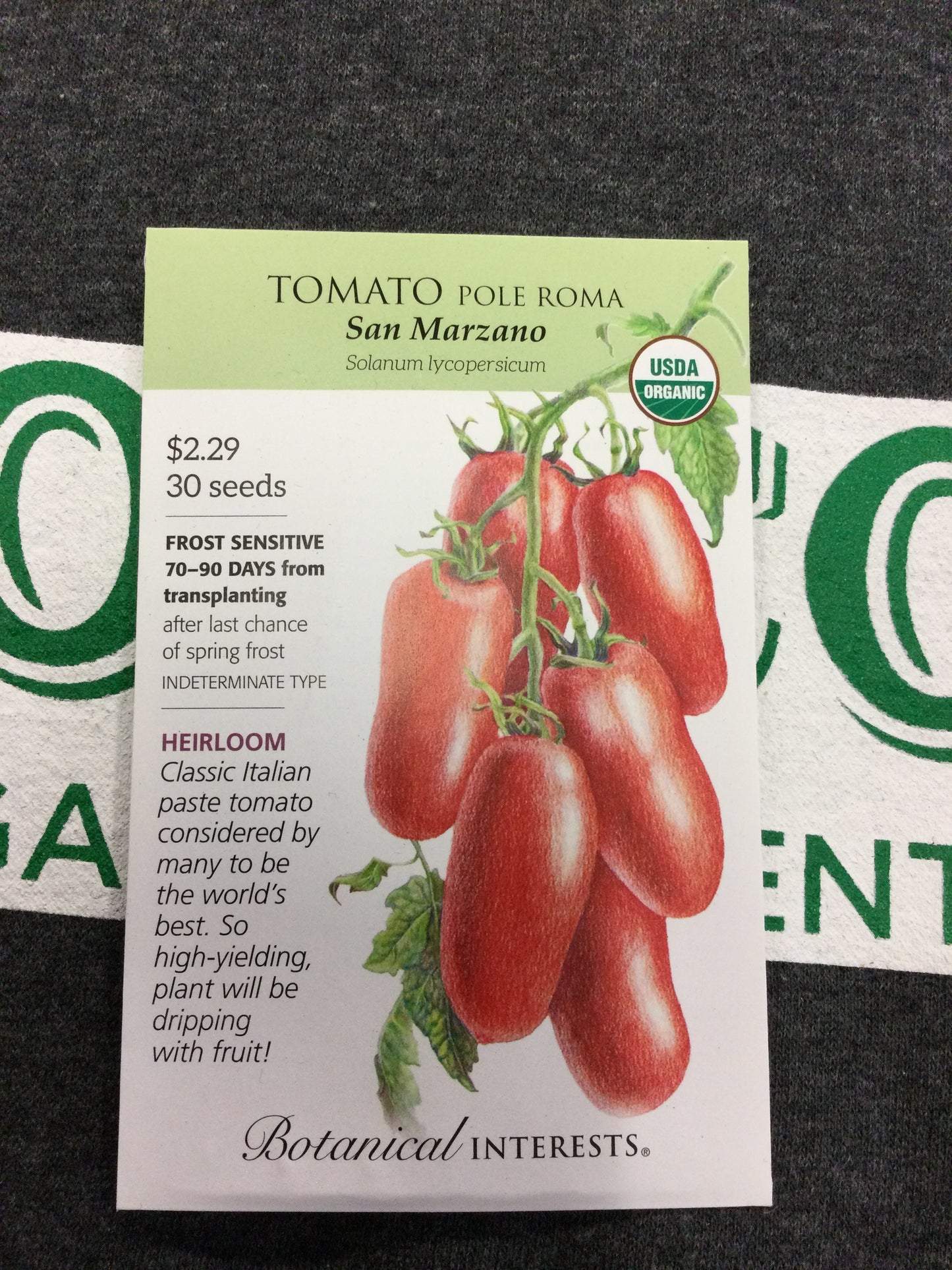 ORG Tomato Pole Roma San Marzano