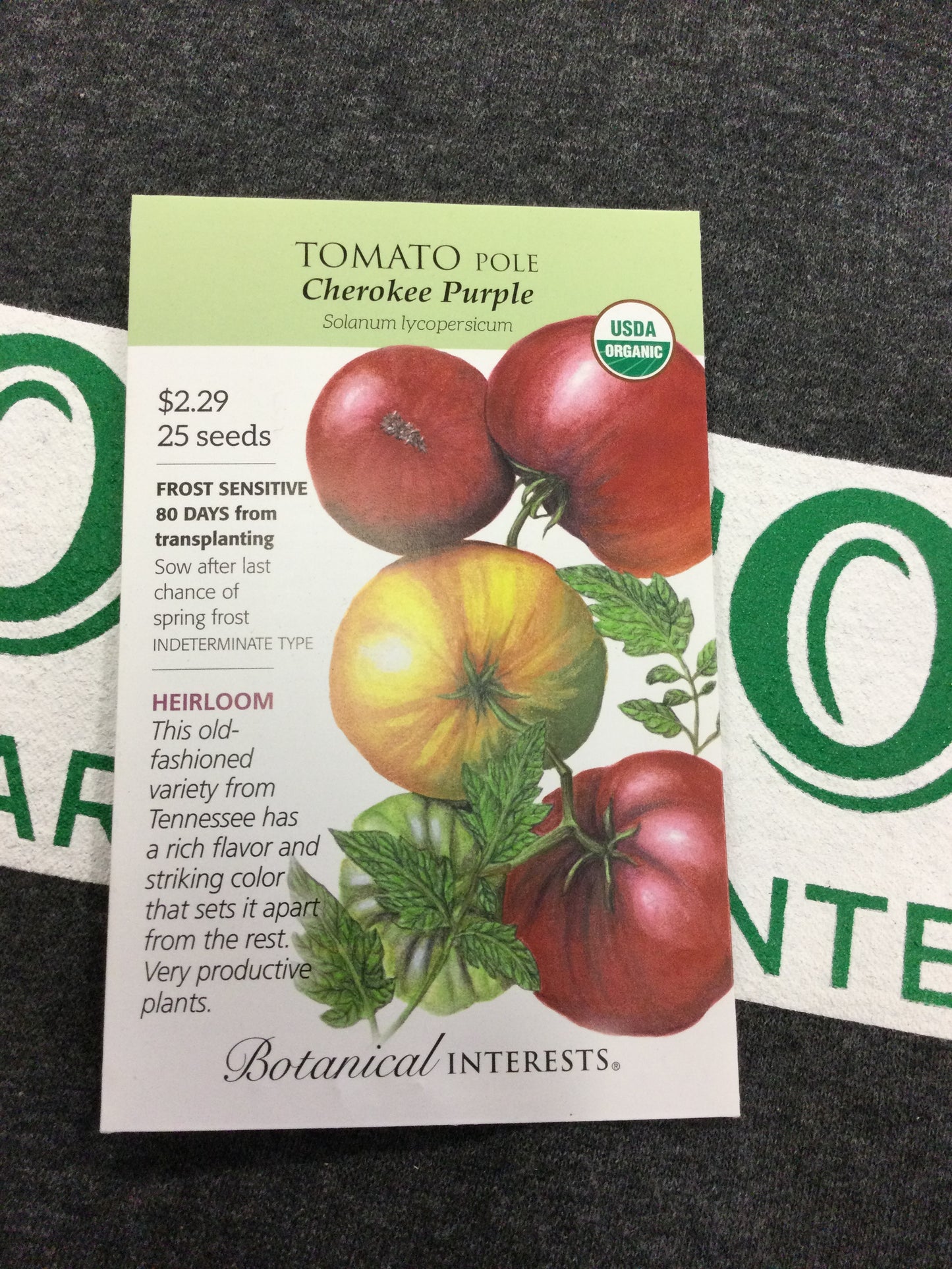 ORG Tomato Cherokee Purple pole