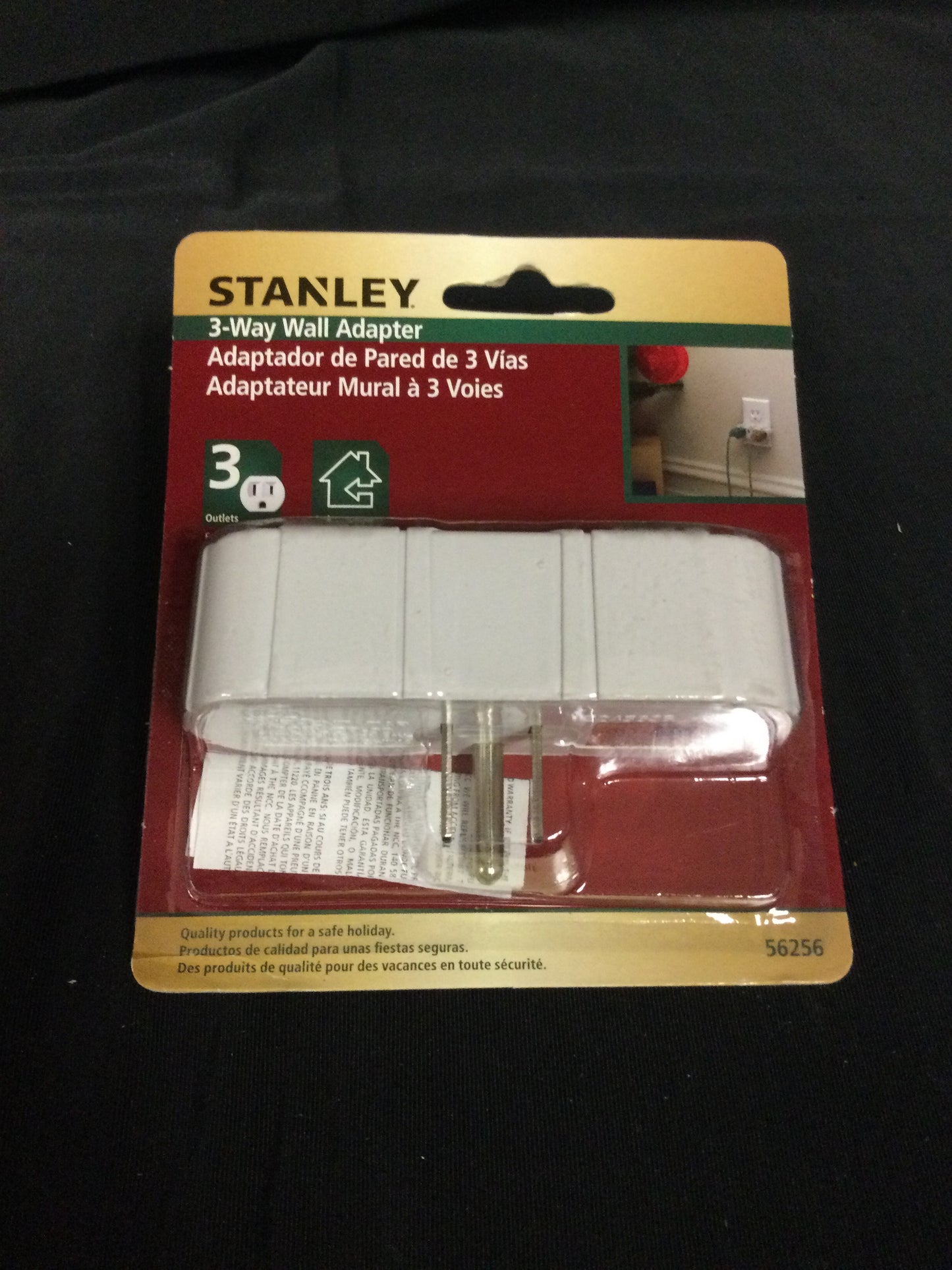 ADAPTER WALL WHT 3 OUTLT GRN