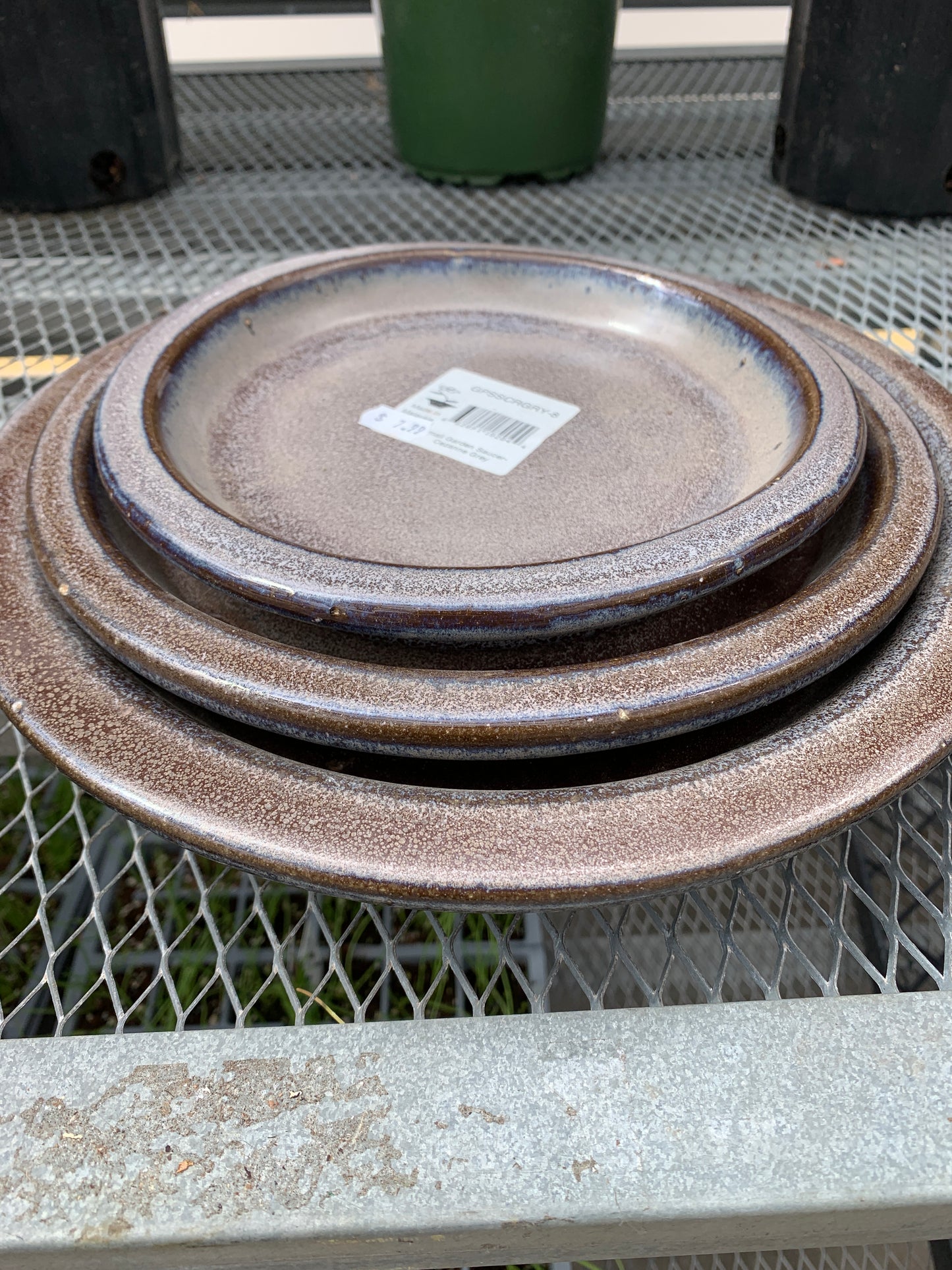 10' Cezanne grey saucer