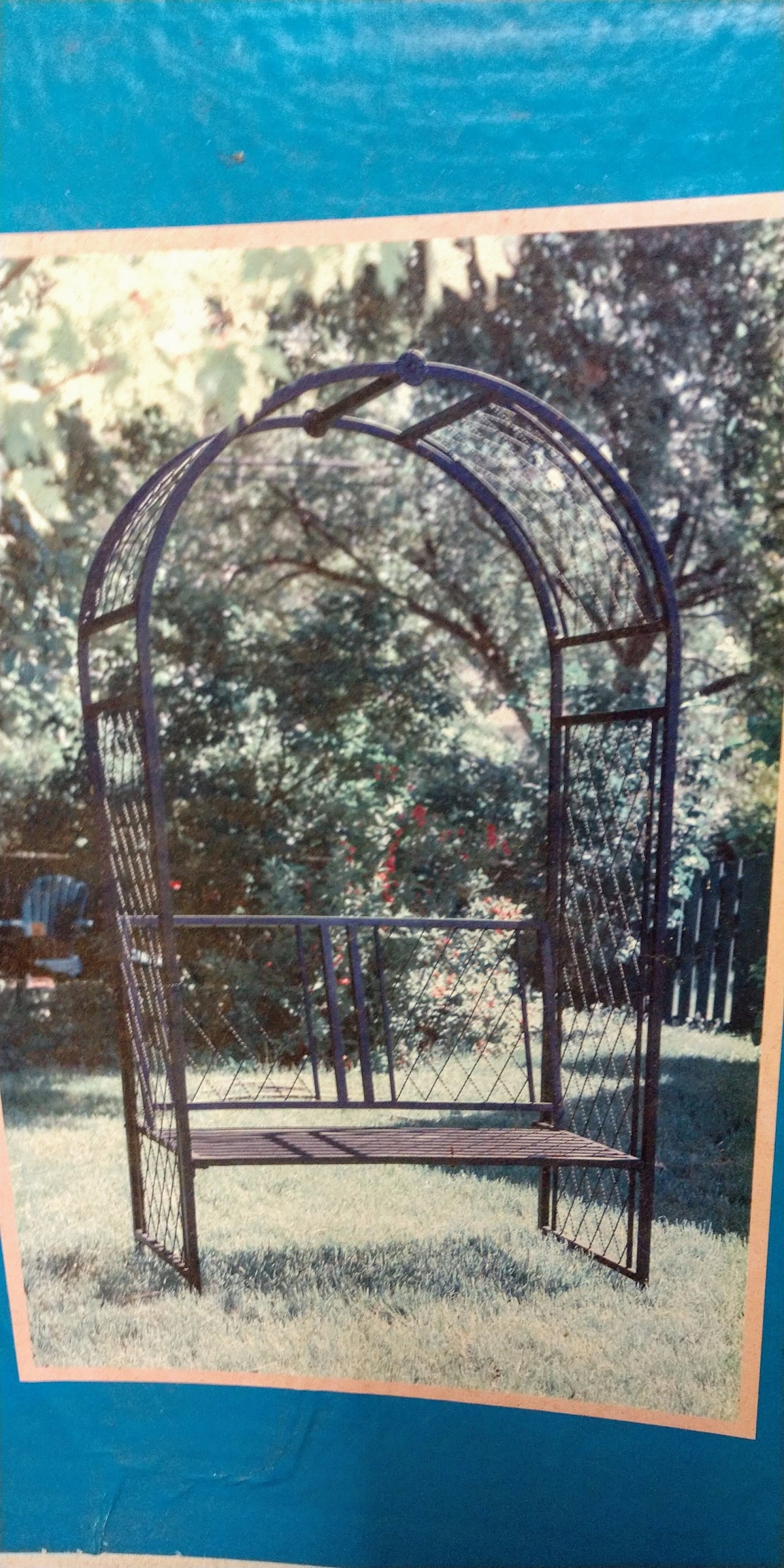 Garden Arbor W/Bench Blk