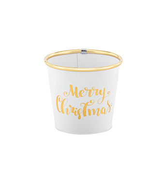 5' wh/Gld Mry Cmas pot