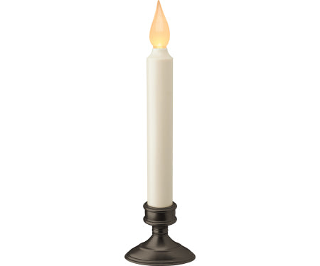 9' candle b/op LED pewter