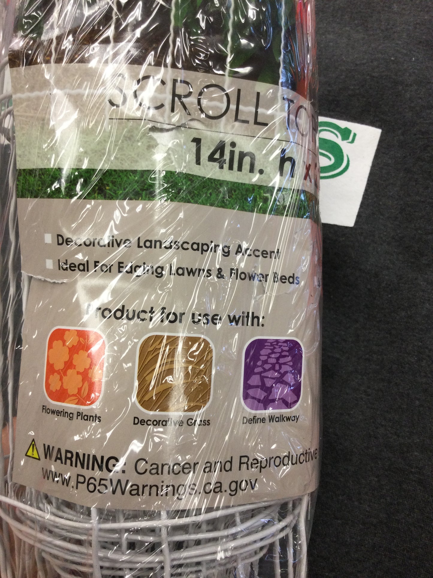 Border scroll top 14inx20ft WH