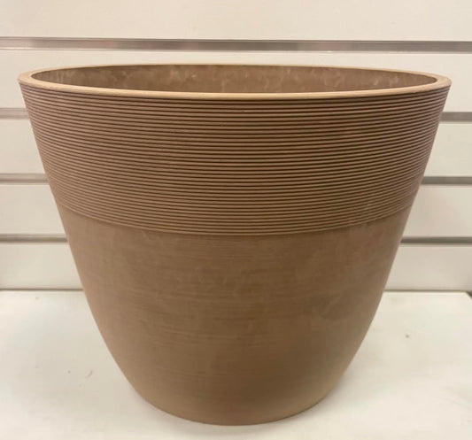 Arcadia Etched pot 14'x11' taupe