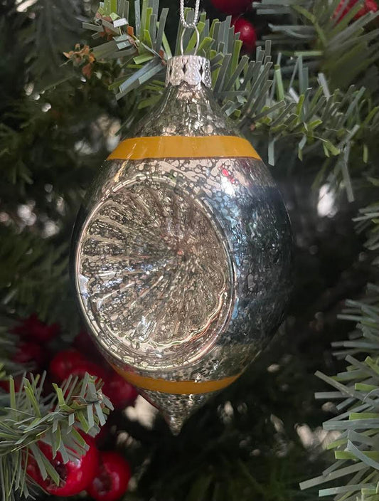 Reflector blue/gold/silver ornament