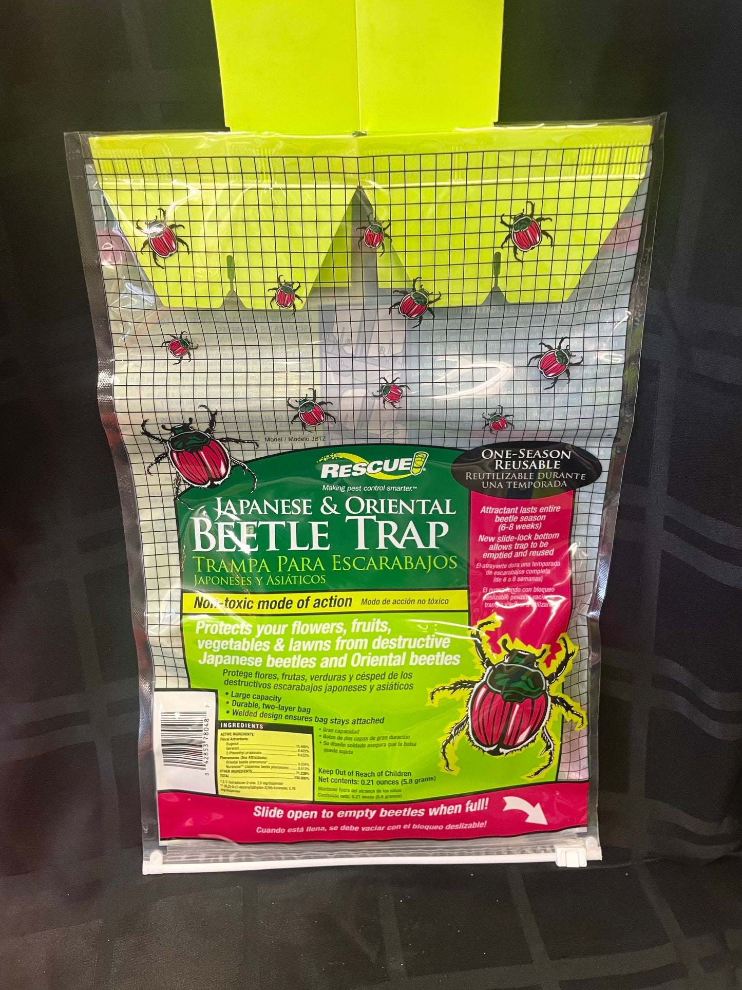 Japanese beetle trap reusable