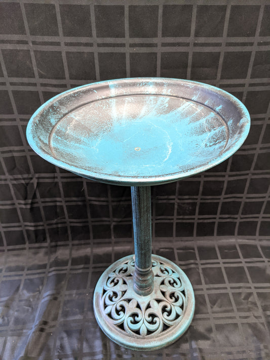 Bird Bath Verdigris plastic