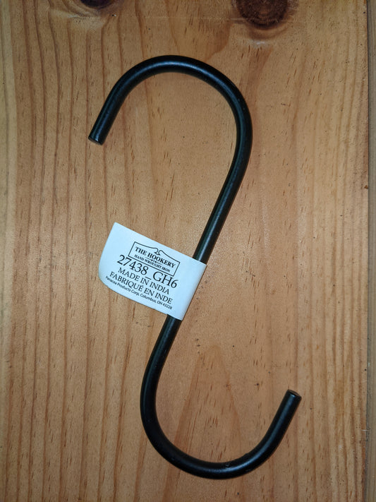 S-Hook 6' W/2' opening blk