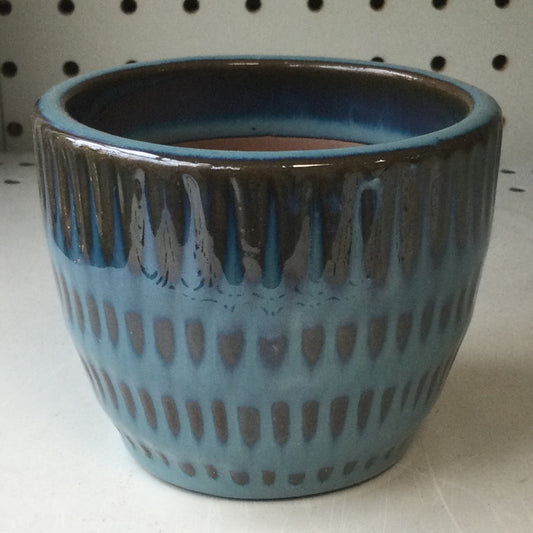 Carpo succulent planter 3.7' blue