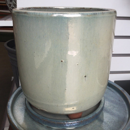 Footed planter Green 9"
