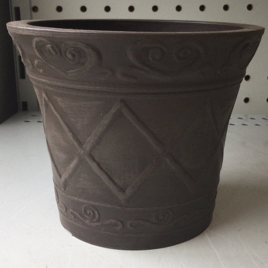 Arcadia scroll pot 5x4 choc