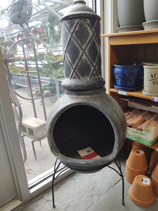 Chiminea lattice 2pc w/lid & stand