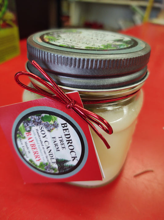 8oz soy candle mason jar bayberry