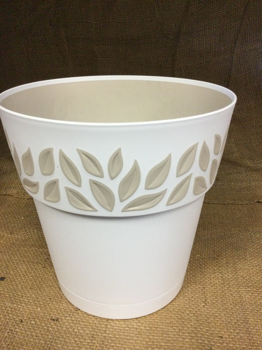 9.9' leaf pot WH