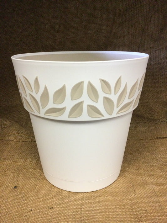 11.8' leaf pot WH