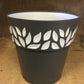 11.8" leaf pot graphite