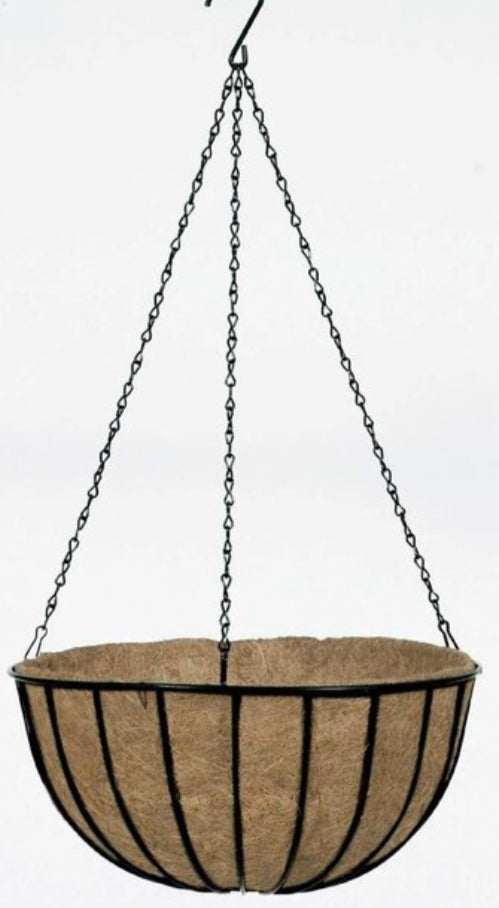 12" blacksmith hanging basket w/ liner