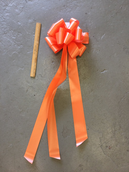 Lg Orange poly bow