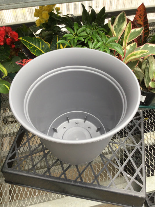 10' Eclipse rnd plntr gray