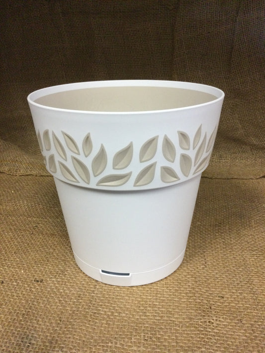 7.5' leaf pot WH
