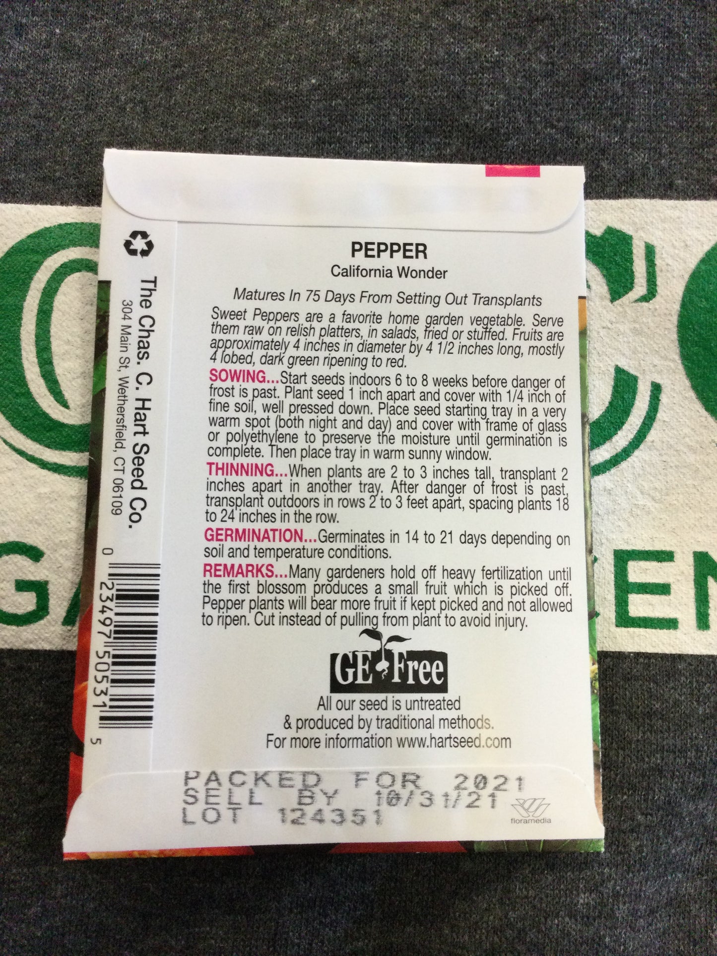 Pepper California Wonder (Bell)