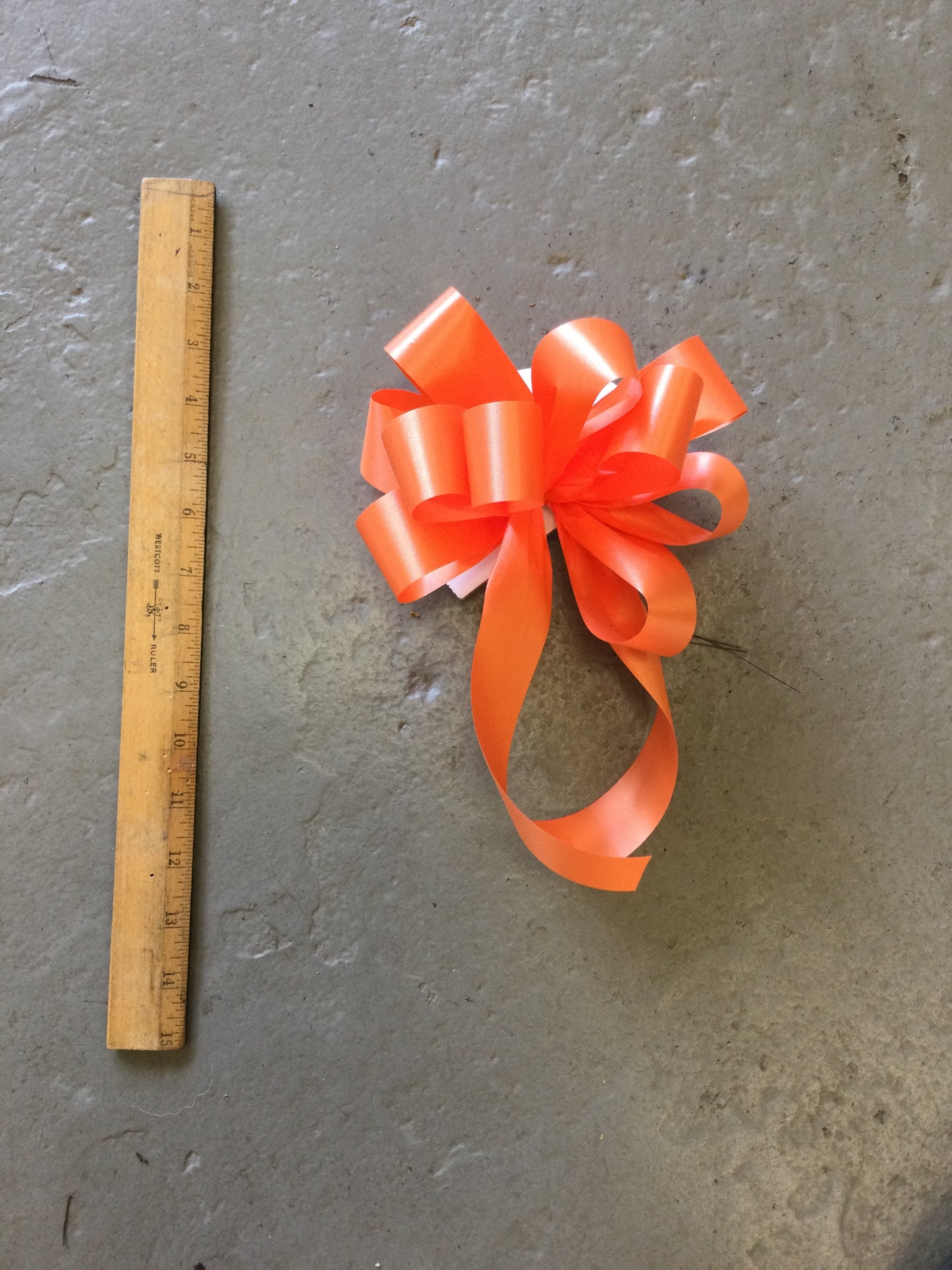 Sm Orange Poly Bow