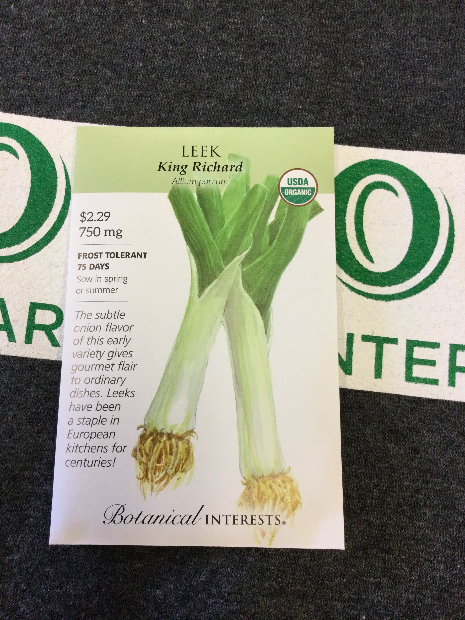 ORG Leek King Richard – Bosco's Garden Center