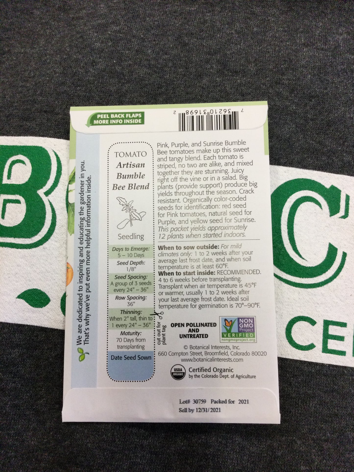 ORG Tomato cherry bumblebee blend