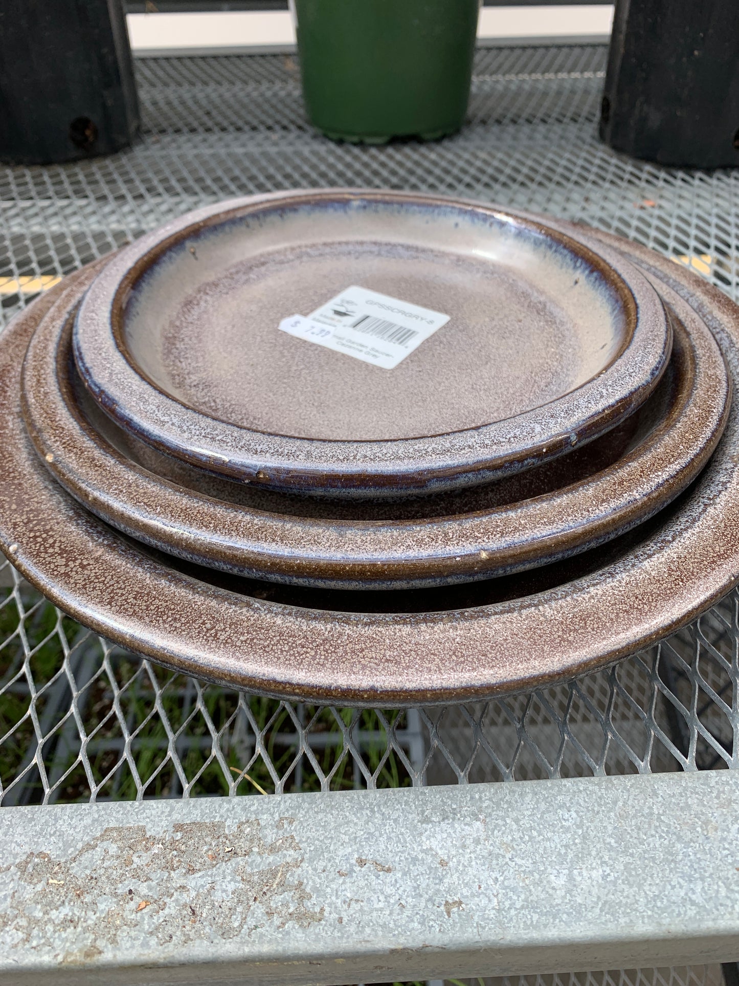 10" Cezanne grey saucer