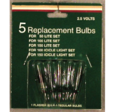 2.5v replacement bulbs 5pk