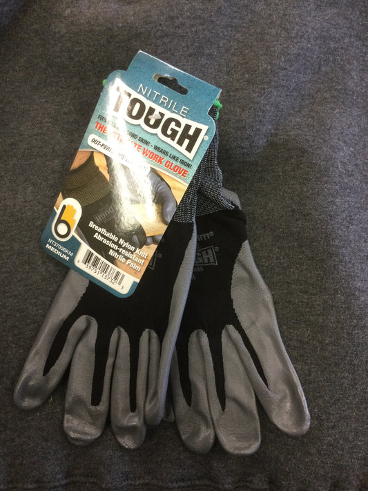 nitrile tough glove med