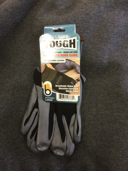 nitrile tough glove L