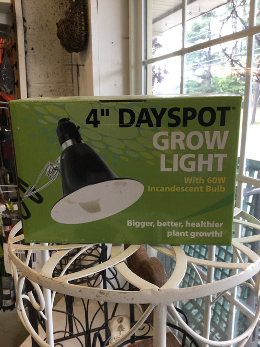 Grow light w/bulb 4” 60W